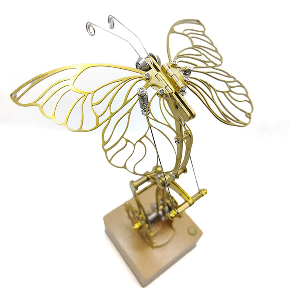 Mechanical Butterfly Dynamic 3D DIY Mechanical Metal Butterfly Model Kit for Kids, Teens, and Adults