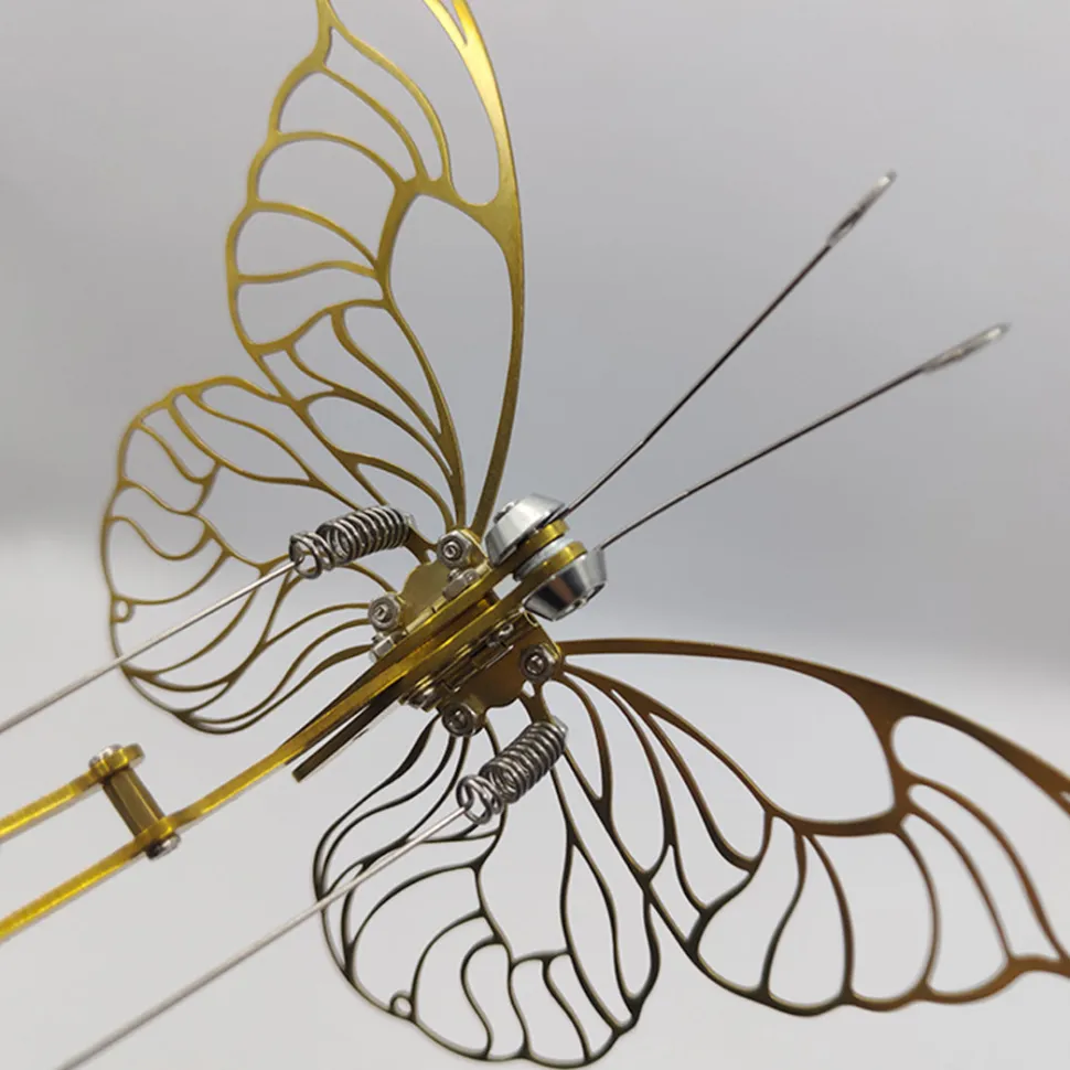 Mechanical Butterfly Dynamic 3D DIY Mechanical Metal Butterfly Model Kit for Kids, Teens, and Adults