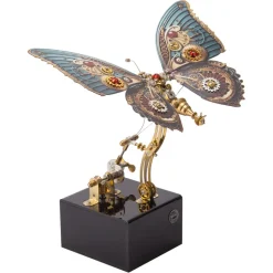 Mechanical 3D DIY Dynamic Butterfly Metal Model Building Kits with Music Box
