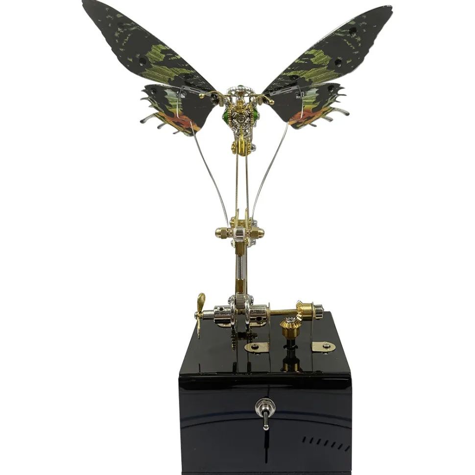 Mechanical 3D DIY Dynamic Butterfly Metal Model Building Kits with Music Box