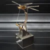 Mechanical 3D DIY Dynamic Dragonfly Metal Model Building Kit – Bionic Kinetic Art Sculpture(Finished Version)