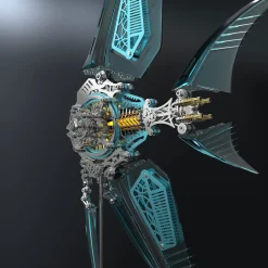 Mechanical 3D DIY Vibrant Angelfish Steampunk Assembly Model Kit with Creative Fins