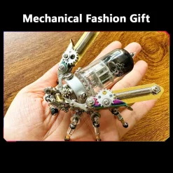Mechanical Firefly 3D Metal DIY Insect Metal Assembly Model Colorful Parts Decoration 200PCS