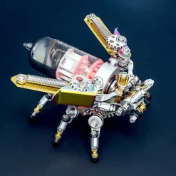 Mechanical Firefly 3D Metal DIY Insect Metal Assembly Model Colorful Parts Decoration 200PCS