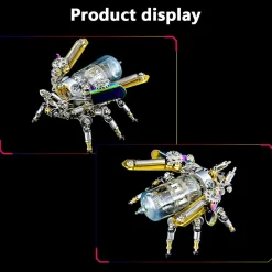 Mechanical Firefly 3D Metal DIY Insect Metal Assembly Model Colorful Parts Decoration 200PCS