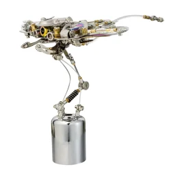 Mechanical Manta Ray 3D Steampunk Metal Kits with Bright Eyes and Translucent Wings