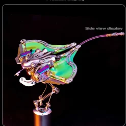 Mechanical Manta Ray 3D Steampunk Metal Kits with Bright Eyes and Translucent Wings