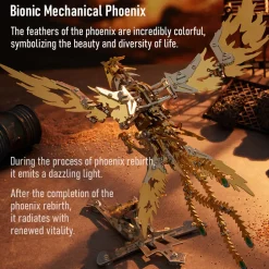 Mechanical Phoenix 3D Metal Puzzles Craft Flapping Wing Toys 358Pcs