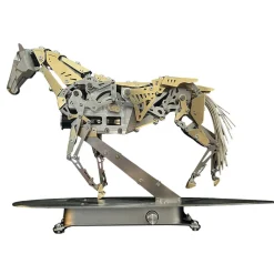 Mechanical Running Horse 3D Metal Puzzle Kinetic Horse Assembly Model Kit 300PCS