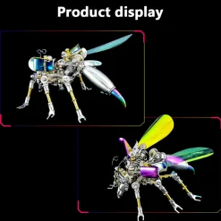 Mechanical Wasp 3D Metal DIY Assembly Model Kit Toy 180PCS