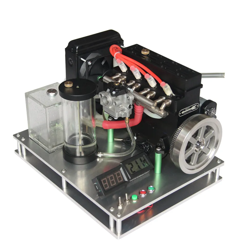 Metal Base with Water Cooling Parts for 32cc Inline Four Cylinder Water Cooled Gasoline Engine