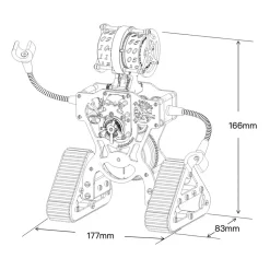 Metal Robot Mechanical Clock Desktop Art Display