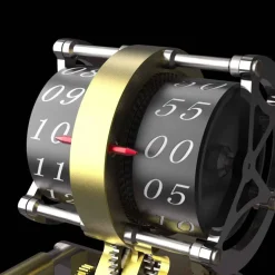 Metal Robot Mechanical Clock Desktop Art Display