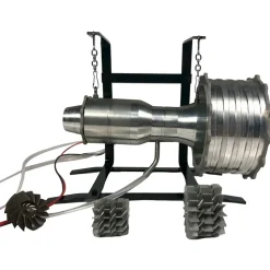 Miniature Turbofan Engine Model Precision-Crafted Removable and Maintainable Jet Engine with Liquid Gas Combustion