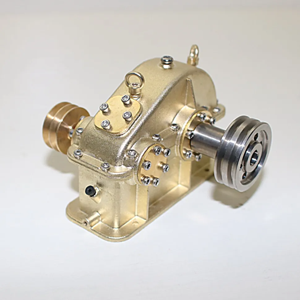 Mini Brass Gear Reducer for Steam Engine Internal Combustion Engine Model