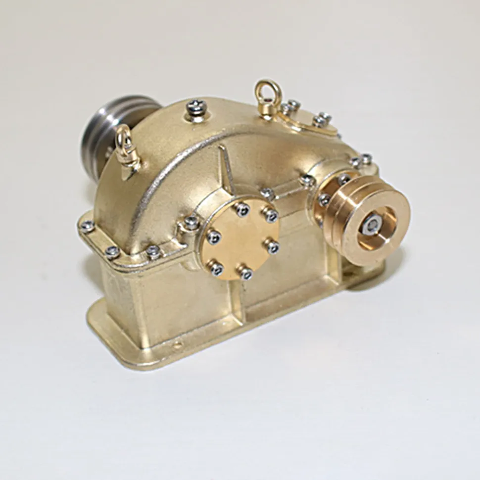 Mini Brass Gear Reducer for Steam Engine Internal Combustion Engine Model