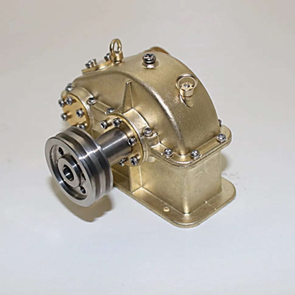 Mini Brass Gear Reducer for Steam Engine Internal Combustion Engine Model