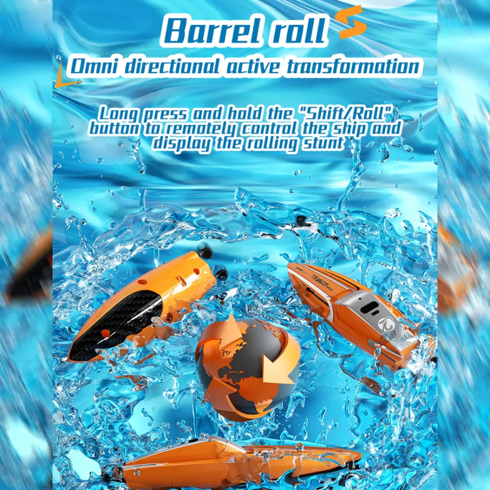 1/43 Mini 2.4G Dual Motor RC Speed Boat Dual Speed Modes Model