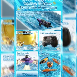 1/43 Mini 2.4G Dual Motor RC Speed Boat Dual Speed Modes Model
