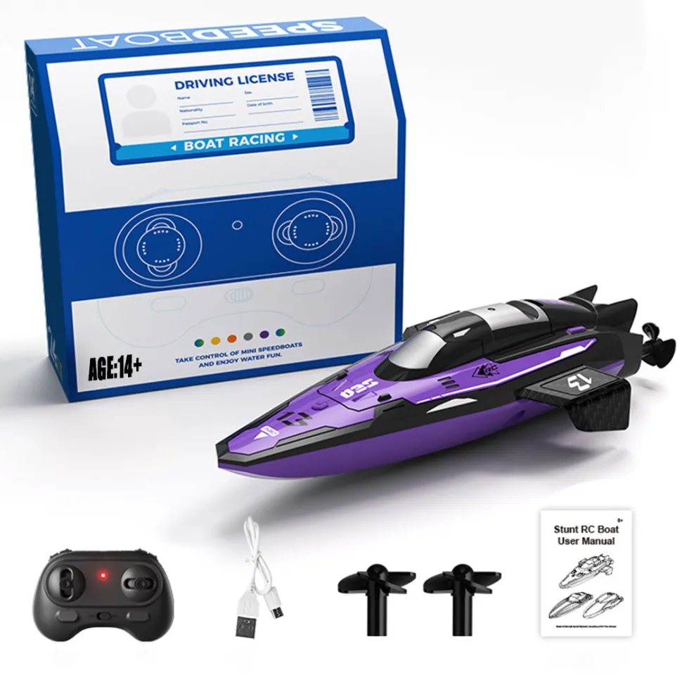 1/43 Mini 2.4G Dual Motor RC Speed Boat Dual Speed Modes Model