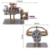Mini Horizontally Opposed 4-Cylinder Steam Engine Model With Gearbox For Small Steam Model Ship