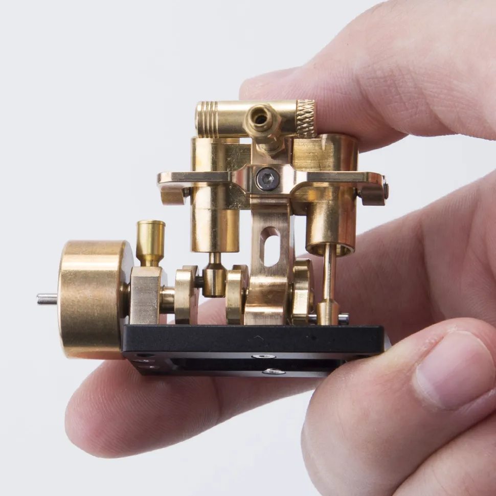 Mini Inline 2 Cylinder Steam Engine Model for 40cm Boat Model Gift Collection - Enginediy