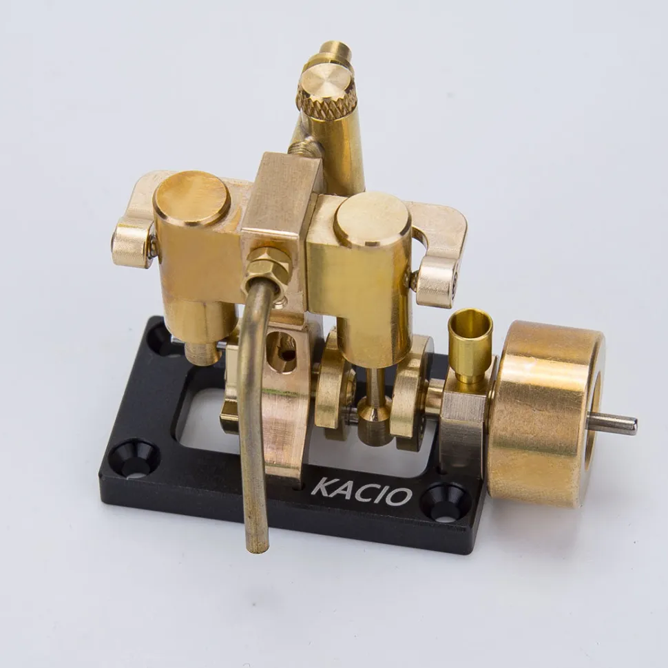 Mini Inline 2 Cylinder Steam Engine Model for 40cm Boat Model Gift Collection - Enginediy