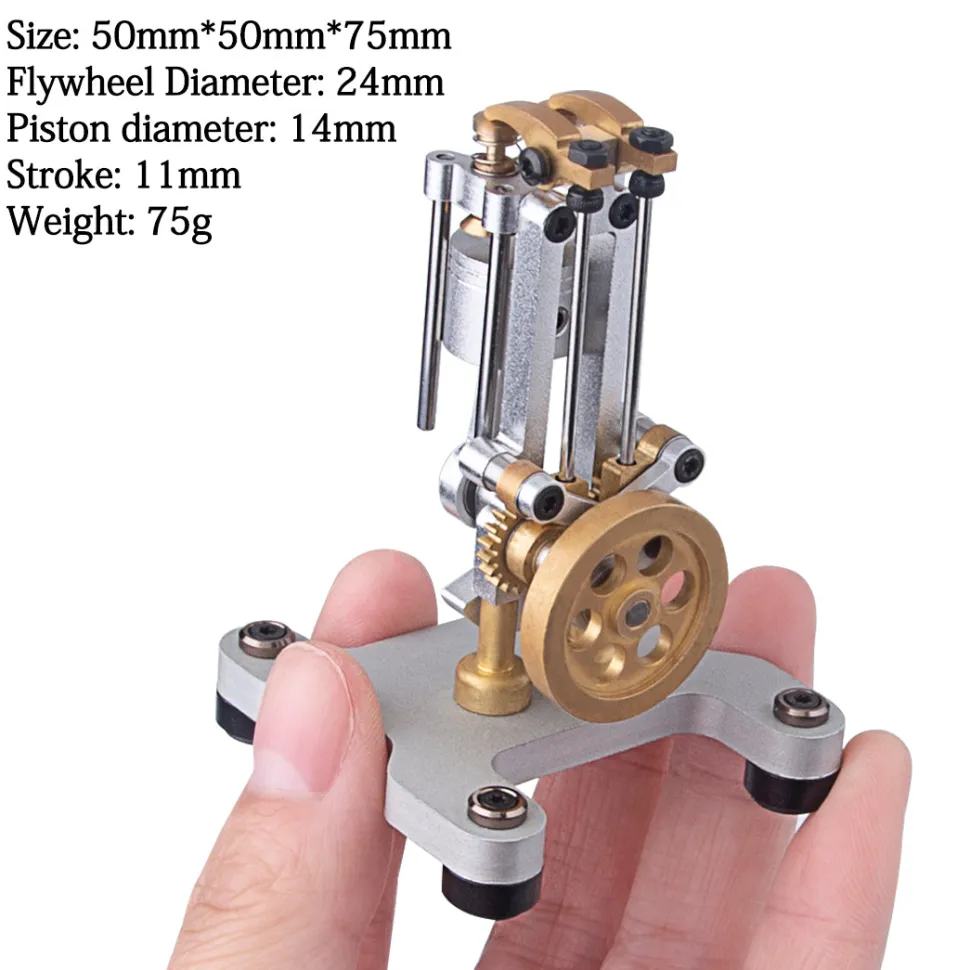 Mini Metal Mechanical 4-stroke Internal Combustion Engine Model Toy for Educational Experimental Science Demonstration