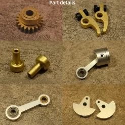 Mini Metal Mechanical 4-stroke Internal Combustion Engine Model Toy for Educational Experimental Science Demonstration