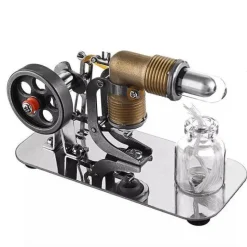 Mini Stirling Engine Motor Model - High Performance Pocket-Sized Engine - Enginediy