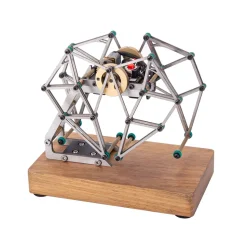Mini Strandbeest Metal Mechanical Gear-Driven Walking Strandbeest Model with Stand Base for Experimental Science Demonstration