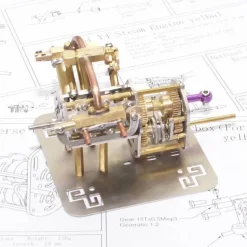 Mini V4 Steam Engine Model with Reverse Gearbox Toy Creative Gift