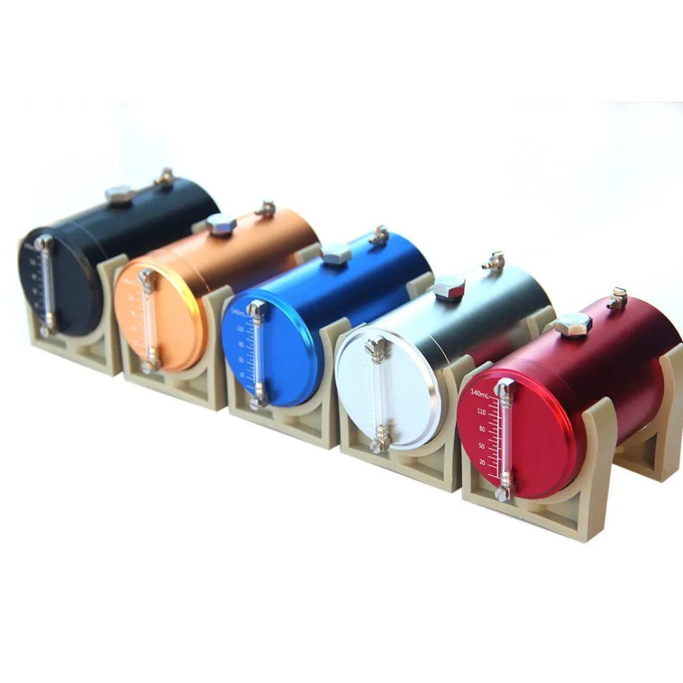 70ml Metal Oil Tank Fuel Container with Oil Level Display and 2 x 4mm Oil Pipe for Engine Model / Gasoline Powered RC Cars Boats