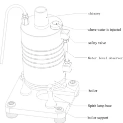 210ml Vertical Steam Boiler Model for Steam Engine, RC Cars & Ships