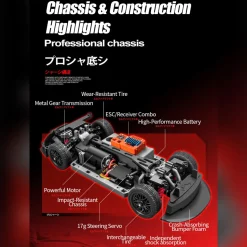 MN-268 1/16 Scale 2.4G Full-Proportional Steering RC Drift Car Model
