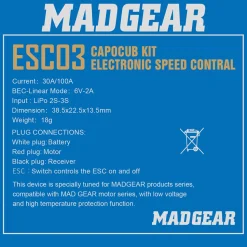 Motor ESC Kit CAPO CUB2 1:18 RC Car OP Upgrade