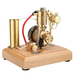 M18 Premium Stirling Engine Model – Water-Cooled Miniature Gasoline Motor with Gear Pump & Water Tank
