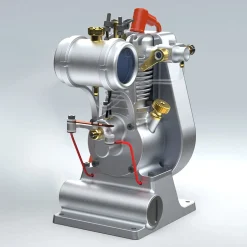 MUSA F1-2.7cc Mini OHV Vertical Single-Cylinder Four-Stroke Air Cooled Gasoline Engine Internal Combustion Engine Model Crafts