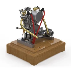 MUSA Hoglet V-twin Engine Mini 4-Stroke V2 Gasoline Engine Internal Combustion Model Realistic RTR Version Motorcycle Kickstart