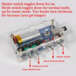Music Tesla Coil Ambipolarity SSTC Singing Plasma Loudspeaker Artificial Lightning Magnetic Storm Coil Experiment Model