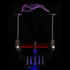 Music Tesla Coil Ambipolarity SSTC Singing Plasma Loudspeaker Artificial Lightning Magnetic Storm Coil Experiment Model