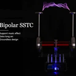 Music Tesla Coil Ambipolarity SSTC Singing Plasma Loudspeaker Artificial Lightning Magnetic Storm Coil Experiment Model