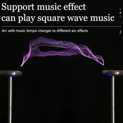 Music Tesla Coil Ambipolarity SSTC Singing Plasma Loudspeaker Artificial Lightning Magnetic Storm Coil Experiment Model