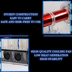 Music Tesla Coil Ambipolarity SSTC Singing Plasma Loudspeaker Artificial Lightning Magnetic Storm Coil Experiment Model