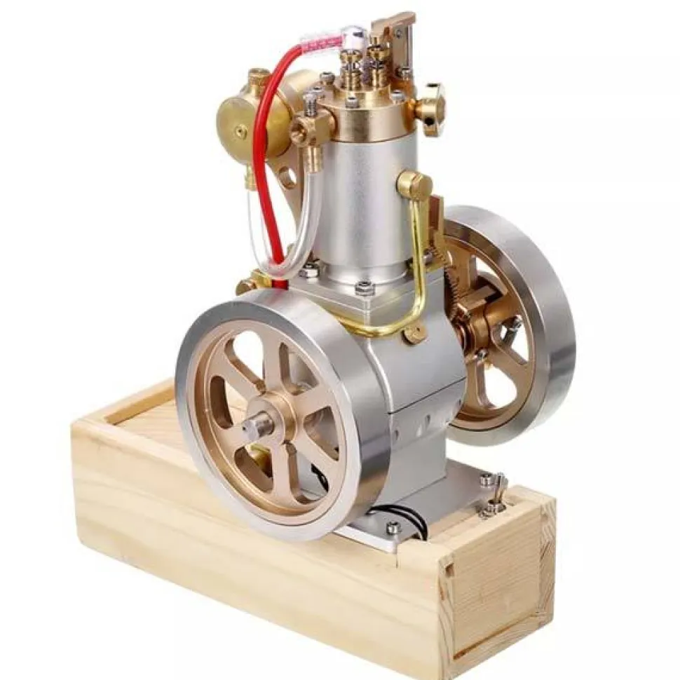 M91 Vertical Hit and Miss Engine Metal IC Engine with Hand Start Device Gift Collection - Enginediy