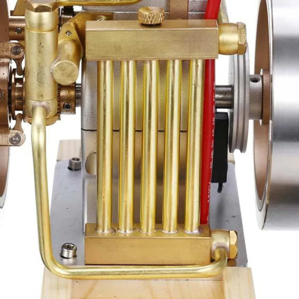 M91 Vertical Hit and Miss Engine Metal IC Engine with Hand Start Device Gift Collection - Enginediy