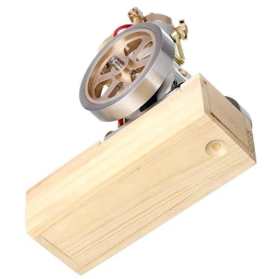 M91 Vertical Hit and Miss Engine Metal IC Engine with Hand Start Device Gift Collection - Enginediy