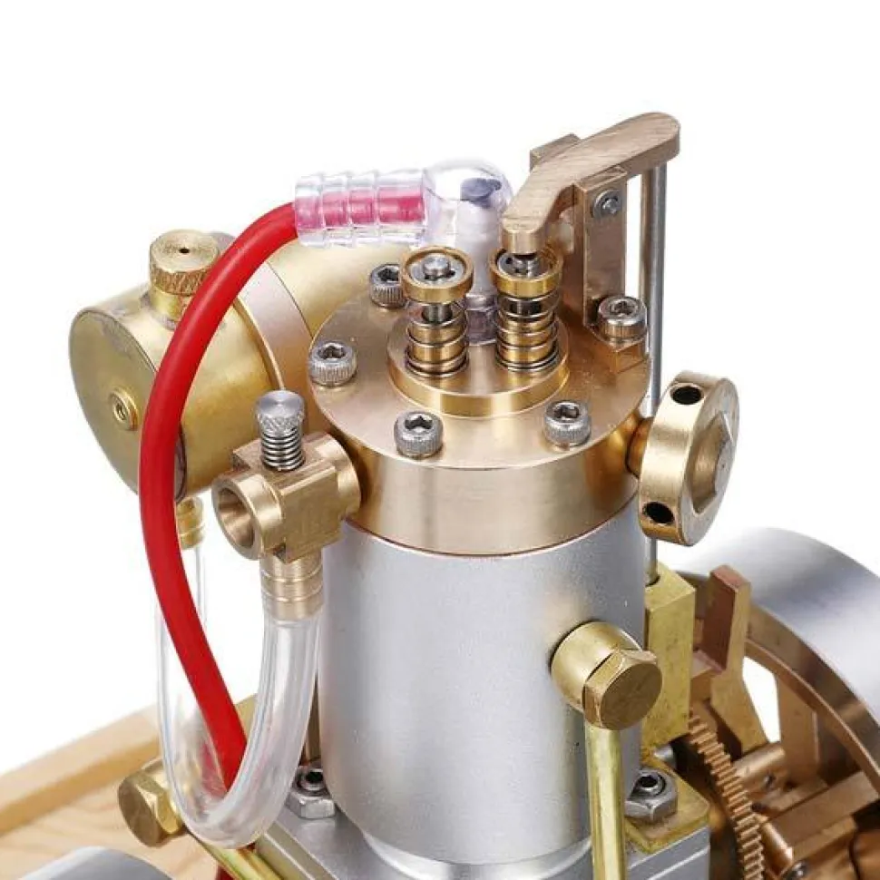 M91 Vertical Hit and Miss Engine Metal IC Engine with Hand Start Device Gift Collection - Enginediy