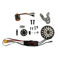NGH GF60i2-E 60cc Inline Twin-Cylinder Four-Stroke Air-Cooled Gasoline Engine Model with Electric Starter for Fixed-Wing RC Airplanes