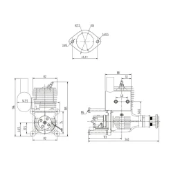 NGH GT65 65cc Single-Cylinder Two-Stroke Air-Cooled Gasoline Engine Model for Fixed-Wing RC Airplanes